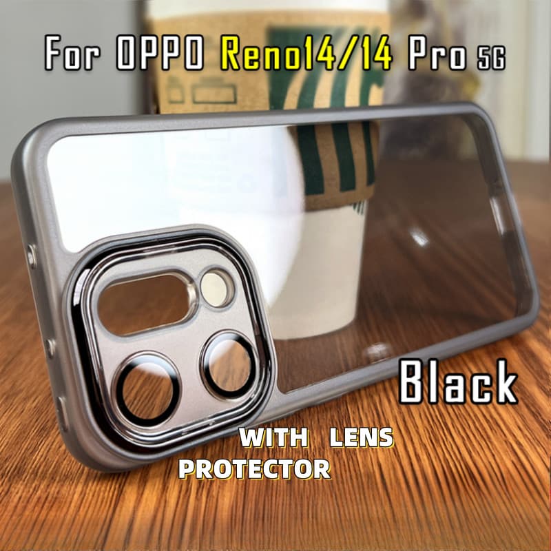 สีสันสําหรับ OPPO Reno 14 13 12 Pro F Reno14 14F Reno13 13F 5G 4G 2025 3D สแควร์โปร่งใสเคสโทรศัพท์แฟชั่นคู่นุ่มกันกระแทก Came เลนส์ป้องกันกรณีปกหลัง - รูปที่ 1