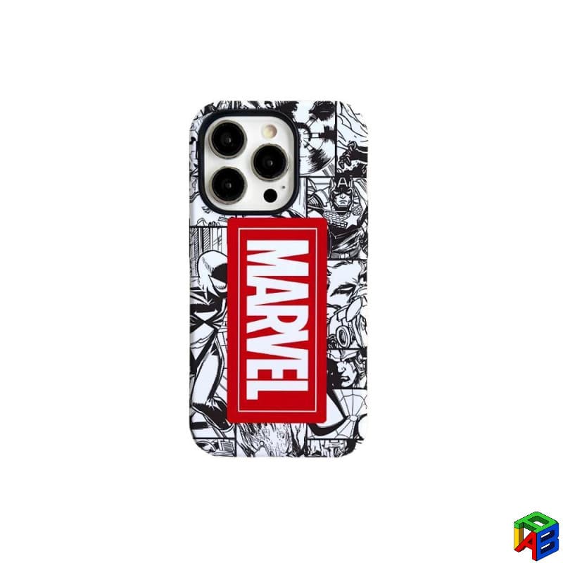 เคสโทรศัพท์ Marvel "Spider-man" Apple17/16Promax iPhone 15ProMax ฟิล์ม 2-in-1 14Plus 13/12/11Promax Xsmax 7/8plus เคสป้องกันป้องกันการตกสองชั้น - รูปที่ 1