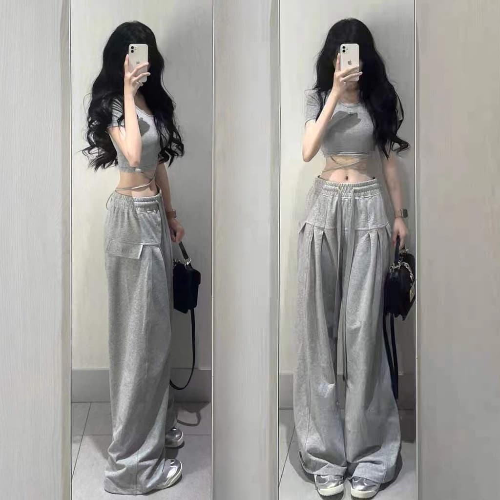 ชุดเซ็ทเเฟชั่น 2 เสื้อ+กางเกงขายาว ใส่สบาย สำหรับผู้หญิงฮอต - รูปที่ 1