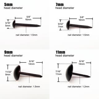 10Pcs Black Upholstery Nails Sofa Tack Studs Pins Jewelry Box Furniture Hardware - รูปที่ 1