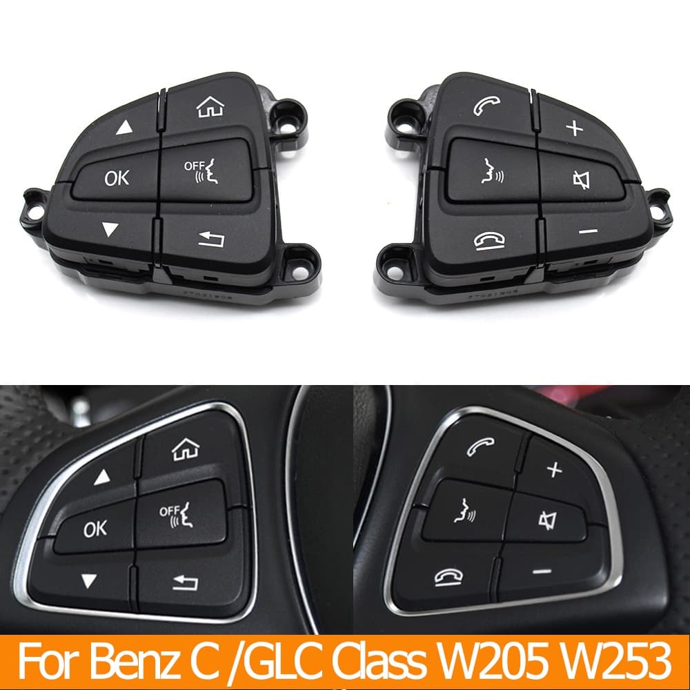 ชุดปุ่มสวิตช์ควบคุมพวงมาลัยรถยนต์ สําหรับ Mercedes BENZ C GLC Class W205 W253 C200 C300 GLC200 GLC260 GLC300 - รูปที่ 1
