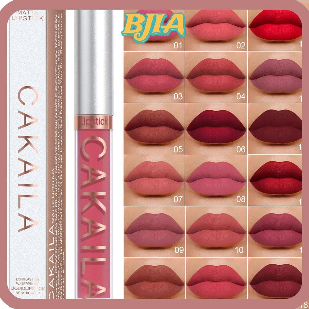 Bja ลิปสติก ลิปกลอส เนื้อแมตต์ ให้ความชุ่มชื้น ติดทนนาน 18 สี - รูปที่ 1