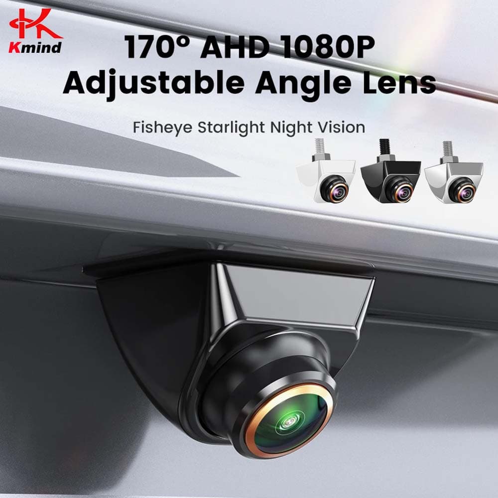Kmind กล้องถอยหลังรถยนต์ AHD 1080P 720P CVBS 170°  4 Pin Cam ด้านหน้าด้านหลังดูเลนส์ Fisheye Full HD มุมกว้าง Night Vision กันน้ํารถย้อนกลับ Android 360 กลับกล้อง - รูปที่ 1