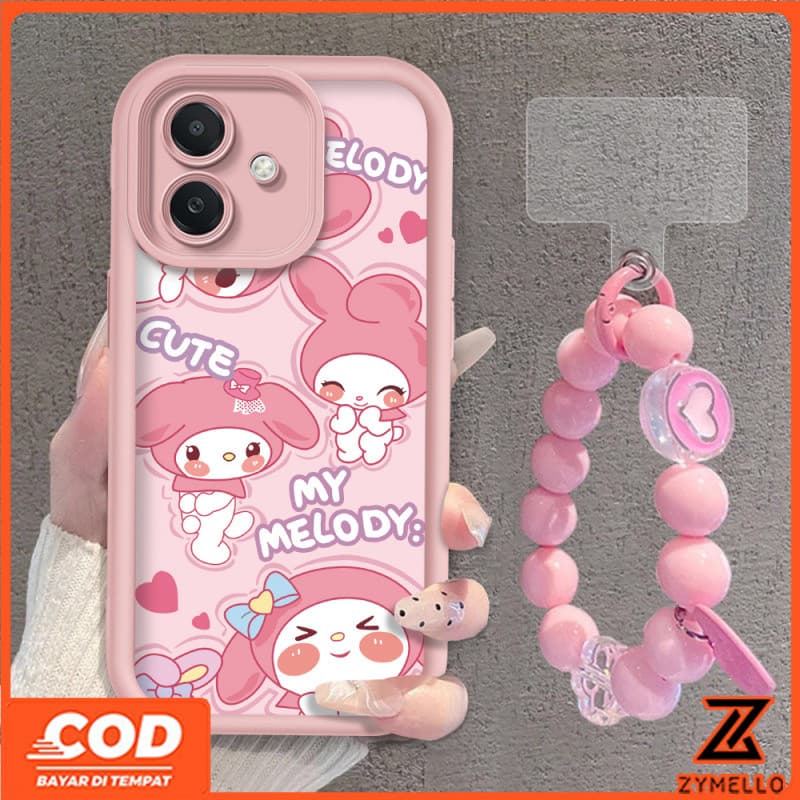 เคสสำหรับ OPPO Reno 13F 5G Reno 13 Pro Reno12 F 5G Reno12 Pro Reno11 F Reno 11 Reno 10 Reno 8T Reno 8Z Reno 7Z Reno7 Reno8 Reno5 เคสโทรศัพท์ TPU กันกระแทกสีชมพู My Melody - รูปที่ 1