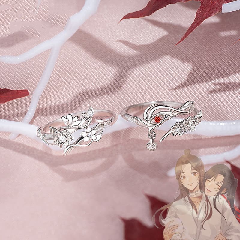 เครื่องประดับ แหวนคู่รัก ปรับได้ ลายการ์ตูนอนิเมะ Heaven Official's Blessing Hua Cheng Xie Lian เหมาะกับของขวัญ สําหรับผู้ชาย และผู้หญิง - รูปที่ 1