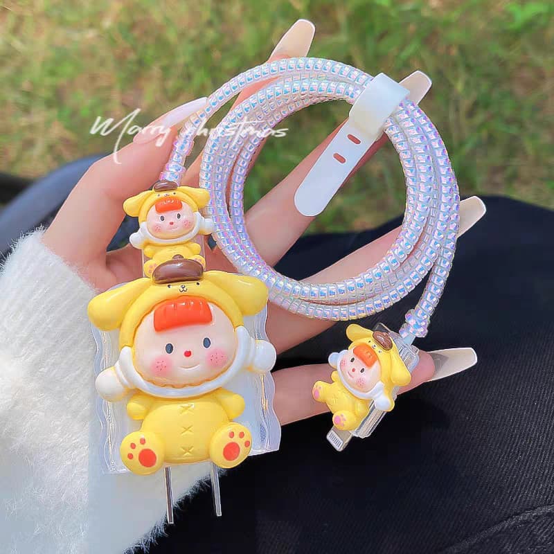 Xiaomi 33W 90w 120w สายชาร์จป้องกันน่ารัก Purin Charger Protector ฝาครอบ XIAOMI 10/Redmi K30 Pro/Redmi 10x Pro - รูปที่ 1
