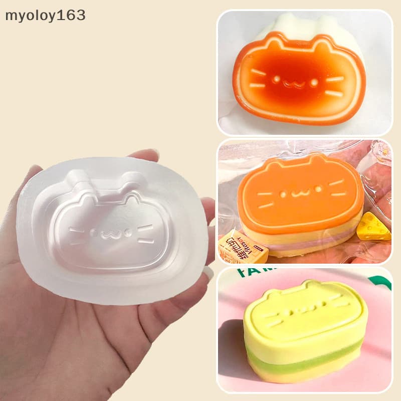 Myoloy Cat ชีสเค้กซิลิโคนแม่พิมพ์แม่พิมพ์หอม Diy Handmade เรซิ่นแม่พิมพ์ทํา Mochi Squishy ของเล่น Mould TH - รูปที่ 1