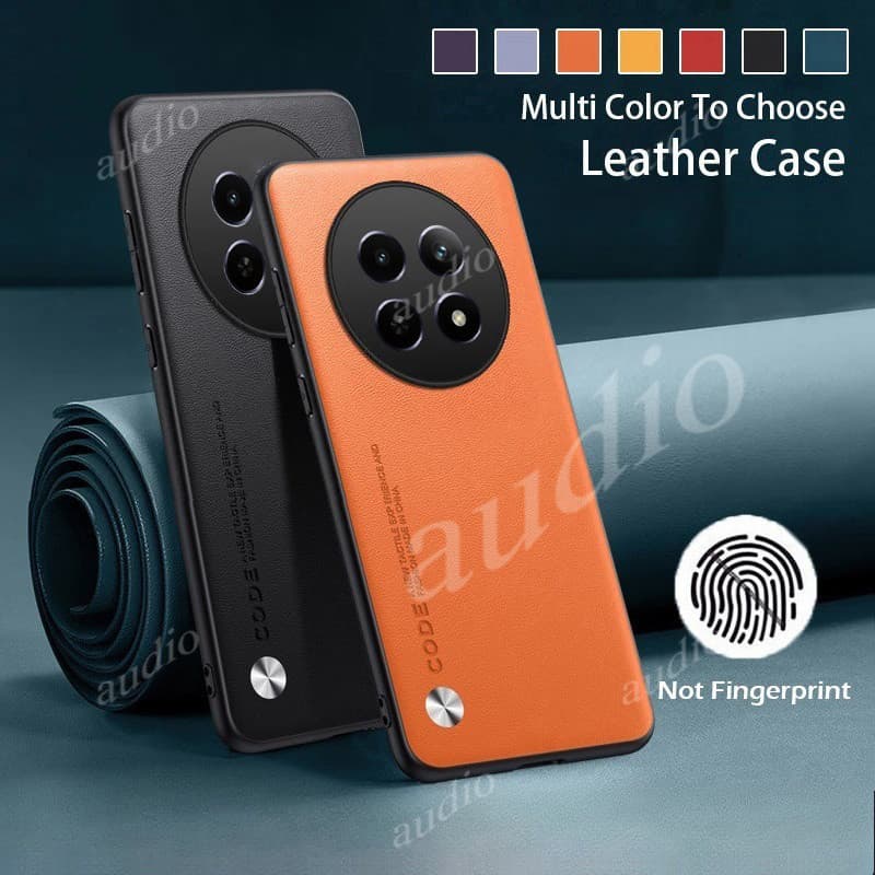 ผิวธรรมดาหรูหราหนังเคสโทรศัพท์สําหรับrealme 12 12x12 + Pro + 12Pro + 5G 4Gเนื้อซิลิโคนอ่อนนุ่มกันกระแทกสําหรับRealme12 X Pro + Realme12 + Realme12x 5G 4Gปกหลัง - รูปที่ 1