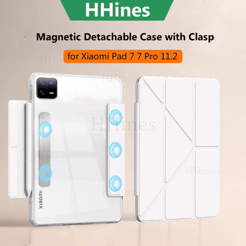 เคสสําหรับ Xiaomi Pad 7 11.2 นิ้ว 2024 7 Pro 11.2 Mi Pad 6 6 Pro 11 นิ้ว 2023 กรณีแม่เหล็กพร้อม Clasp Auto Sleep Wake UP ที่ถอดออกได้โปร่งใสอะคริลิคฝาครอบ - รูปที่ 1