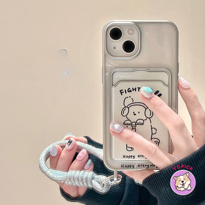 สเก็ตบอร์ดลูกสุนัข สําหรับโทรศัพท์ 16 15promax เคสโทรศัพท์ iphone14pro ใหม่ 13 นิ่ม 12 ไฟฟ้า 11 หญิงพร้อมเครือข่ายเชือกเส้นเล็กสีแดง 15 รวมทุกอย่าง DDK - รูปที่ 1