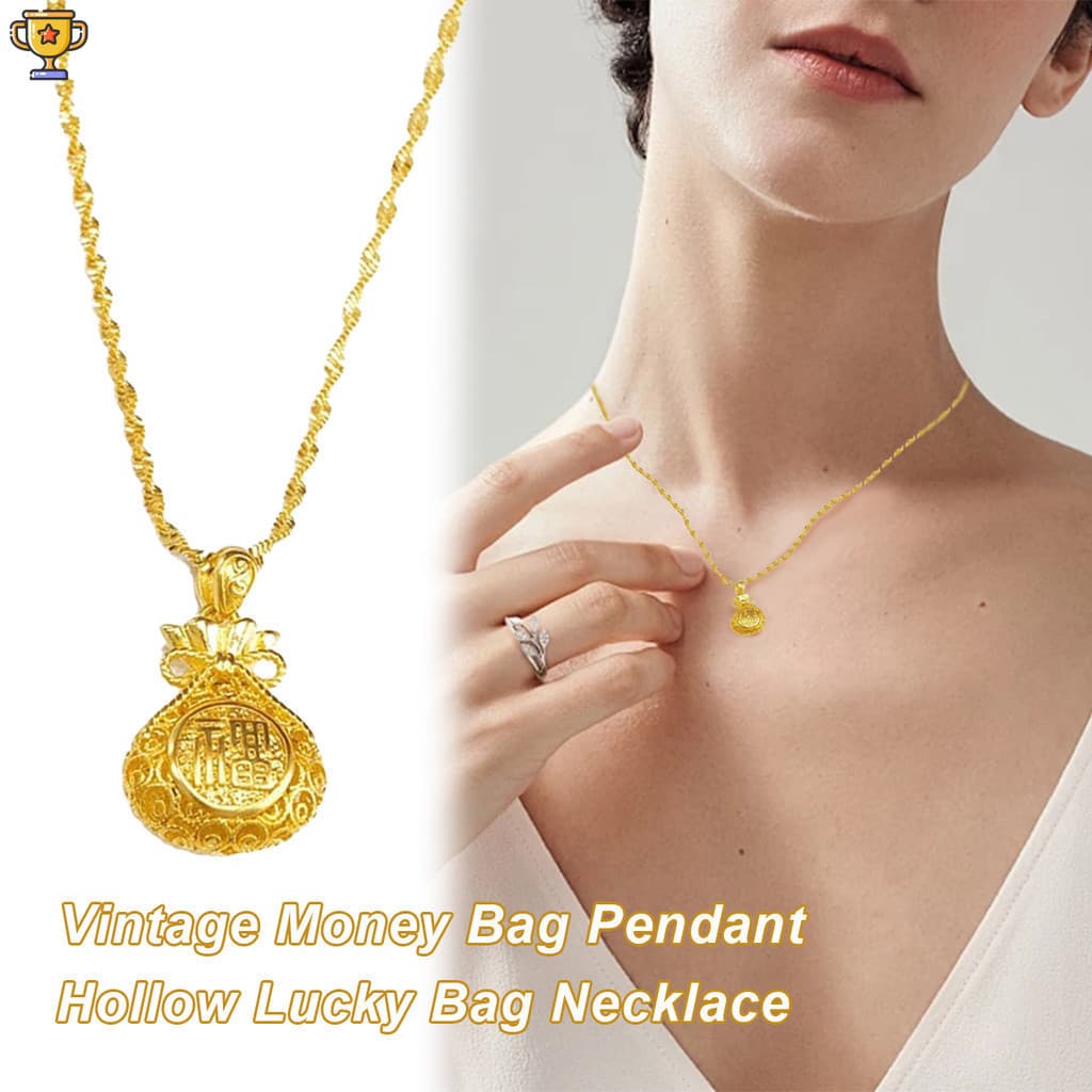 TRเครื่องประดับFine Charm สร้อยคอแฟชั่นผู้หญิงของขวัญวันเกิดงานแต่งงาน Hollow lucky กระเป๋า Charm 2024 ของขวัญ YDEA - รูปที่ 1