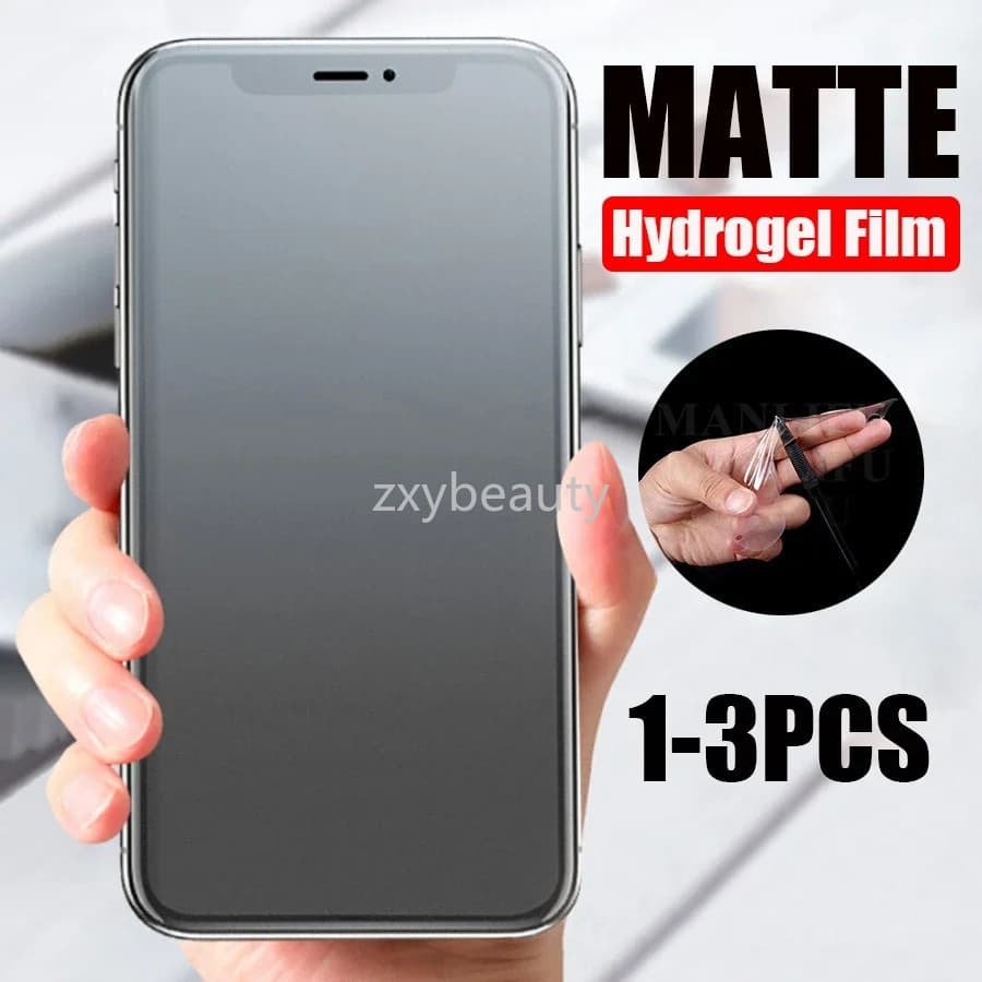 Matte Hydrogel ฟิล์มสําหรับ iPhone 17 16 15 14 13 12 11 Pro Max 5G 4G Soft Frosted Screen Protector สําหรับ 16Plus 17Pro 15Plus 14Pro 15Pro 12Pro 13Pro 16Pro 17ProMax Air ฟิล์มป้องกัน - รูปที่ 1