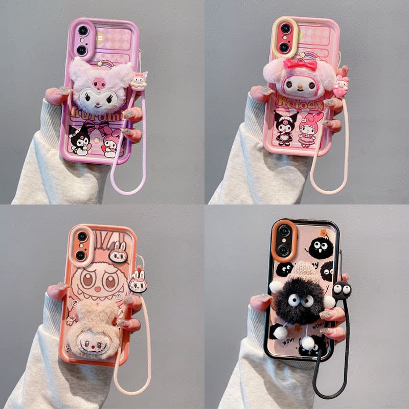 เคส Iphone X/Xs/Xs MAX น่ารัก Melody/Kuromi/Big Eyes ถ่านหิน/Labu การ์ตูน 3D ตุ๊กตาตุ๊กตาอะนิเมะ Anti Drop เคสโทรศัพท์ - รูปที่ 1