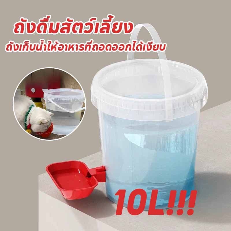 พร้อมส่ง เครื่องจ่ายน้ําแมว ถังดื่มสัตว์เลี้ยง น้ำพุแมวสัตว์เลี้ยงอัตโนมัติ 10L ถังเก็บน้ําให้อาหารที่ถอดออกได้เงียบ - รูปที่ 1