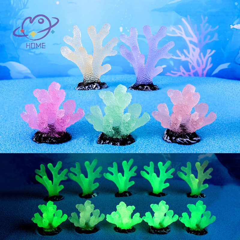 [mayhome] Luminous Coral Micro Landscape ปะการังประดิษฐ์เรซิ่นเครื่องประดับสําหรับปลา Aquarium อุปกรณ์เสริมตกแต่งตกแต่งบ้าน {TH} - รูปที่ 1