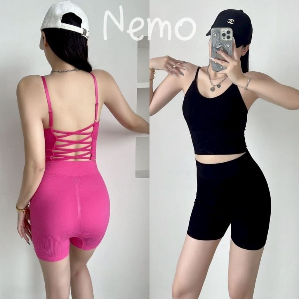 Nemo store?#FYT236 ชุดสปอร์บรา ออกกำลังกายสีสดใส มีฟองน้ำในตัวยืดพอดีใส่สบายมาก - รูปที่ 1