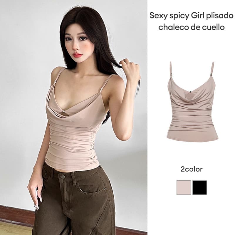 ?พร้อ​มส่ง?เซ็กซี่ผู้หญิงร้อนถังด้านบนหลากหลายรัดคอด้านบน Camisole ผู้หญิงแฟชั่น - รูปที่ 1
