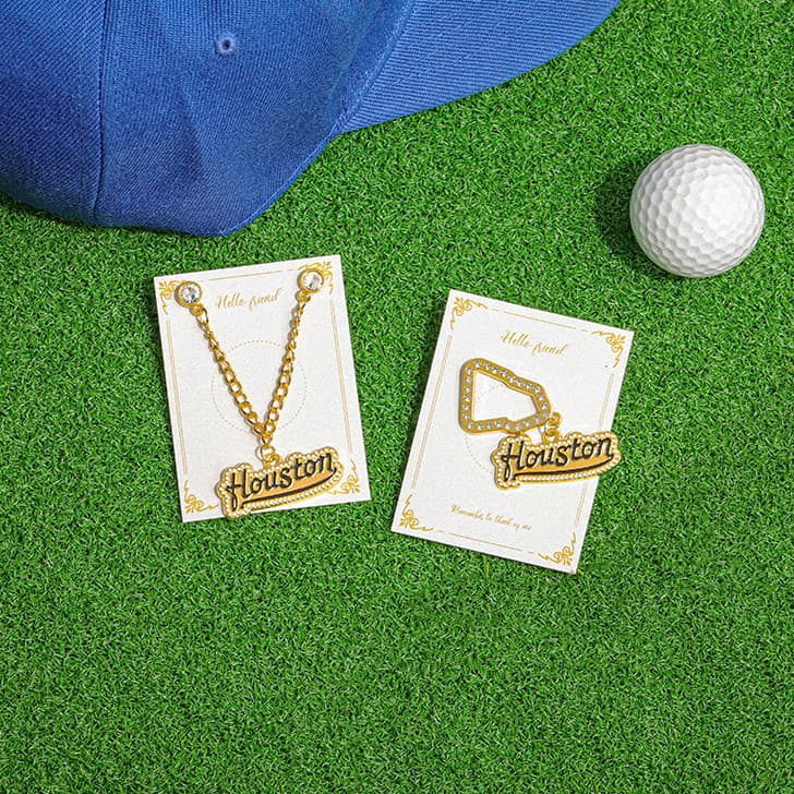 Retro New Era หมวก Pins โลหะเม็กซิกันหมวกตกแต่ง Houston ทีมสัญลักษณ์ Badge อุปกรณ์เสริมของขวัญ - รูปที่ 1