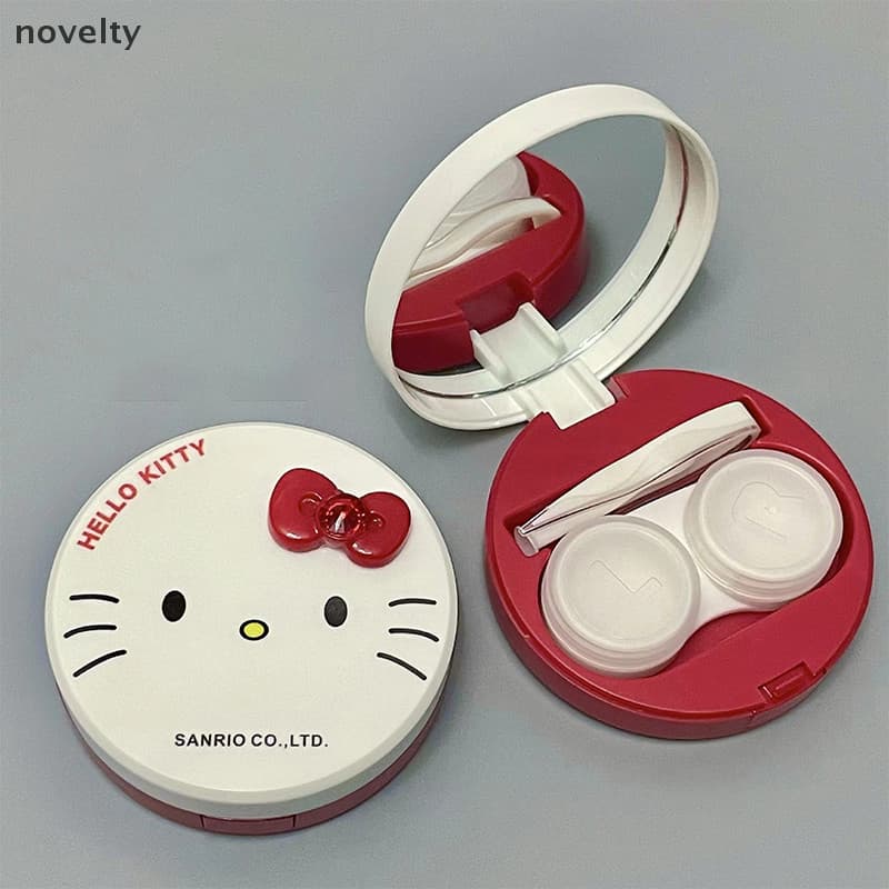 Nly Kawaii Kt แมวคอนแทคเลนส์การ์ตูนน่ารัก Kt Cat แบบพกพามินิคอนแทคเลนส์กล่อง Travel Beauty นักเรียนกล่องเก็บของขวัญ N - รูปที่ 1