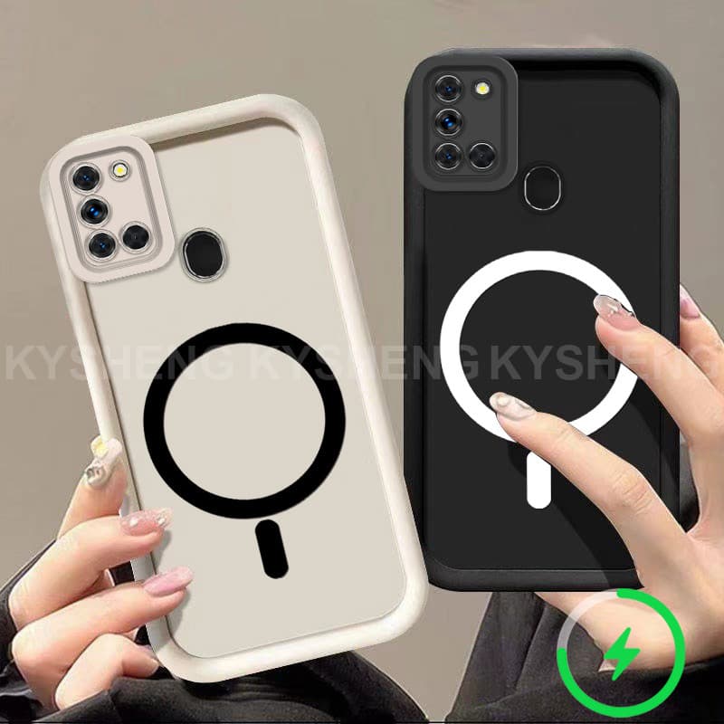เคสสําหรับเคสโทรศัพท์ Samsung A21S การชาร์จแบบแม่เหล็ก ถุงลมนิรภัยป้องกันการตกแบบเรียบง่ายซิลิโคน TPU นิ่ม 012 - รูปที่ 1