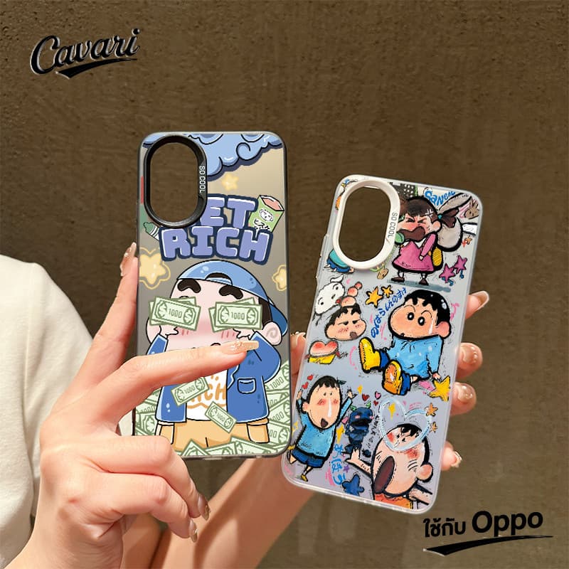 เคสโทรศัพท์ OPPO A17 A57 A3s A18 A53 A16 A58 A7 A17K A5 A38 A54 A12 A77 A15 A9 A5s A78 Reno 5F ชินชันวิถีชีวิต โทรศัพท์ - รูปที่ 1