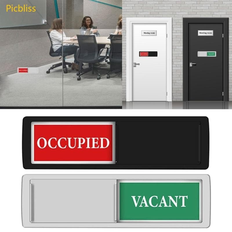 Picbliss ป้ายประตูอเนกประสงค์ Occupied Vacant ป้ายประตูเตือนสําหรับการตั้งค่าต่างๆสําหรับ Home และ Offices อเนกประสงค์ - รูปที่ 1