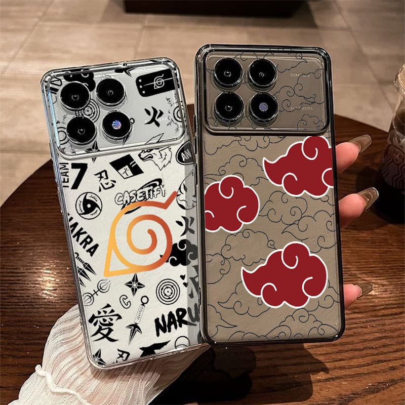 สําหรับ Redmi K80 Pro K70 K60 POCO F7 F6 F5 X7 X6 Pro Note14 /13 Turbo3 อะนิเมะ Naruto Uzumaki Akatsuki Organization Soft Clear Case Xiaomi 15/14T 13 Pro คลุมทั้งหมดกันกระแทกฝาครอบโทรศัพท์ - รูปที่ 1