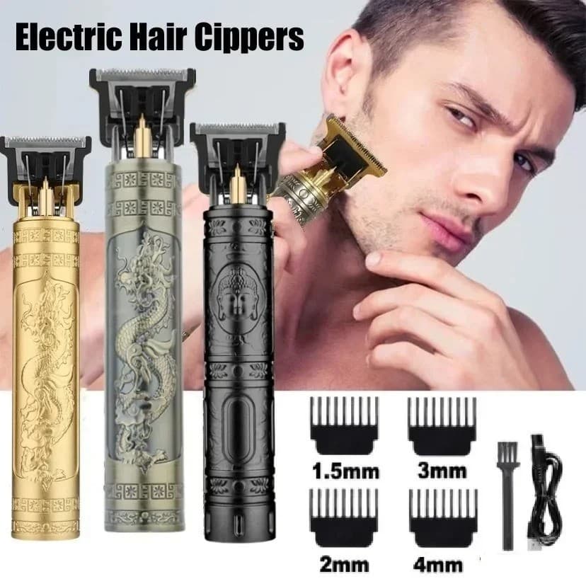 Hair Clipper Comb 4 Last Extreme ปัตตาเลี่ยนไร้สาย ปัตตาเลี่ยนตัดผมไฟฟ้าแบบชาร์จ USB สามารถตัดเป็นสไตล์เรโทรได้ - รูปที่ 1