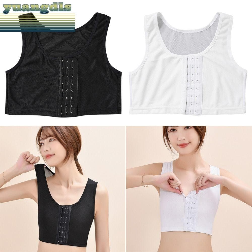 Yuang 1 ชิ้นเสื้อกล้ามรัดตัว,แบนเสื้อกั๊กเต้านม Trans เลสเบี้ยน Chest Shaper, เสริม M-3XL ชุดชั้นในเลสเบี้ยนทอม Binder - รูปที่ 1