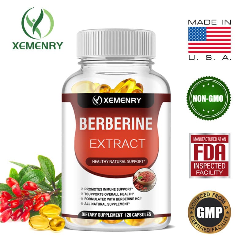 Berberine EXTRACT Capsules - ประกอบด้วย Berberine Hydrochloride - ส่งเสริมการเจริญเติบโตของกระดูกและสังเคราะห์คอลลาเจน - เหมาะสําหรับผู้ชายและผู้หญิง - รูปที่ 1
