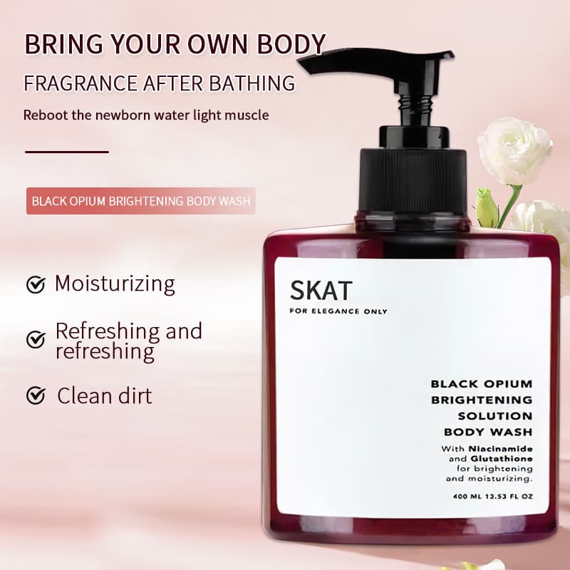 YTL น้ำหอมเจลอาบน้ำ SKAT Black Opium Brightening Solution ครีมอาบน้ำสูตรผิวกระจ่างใส 400ml ปรับผิวให้กระจ่างใส Body Wash - รูปที่ 1