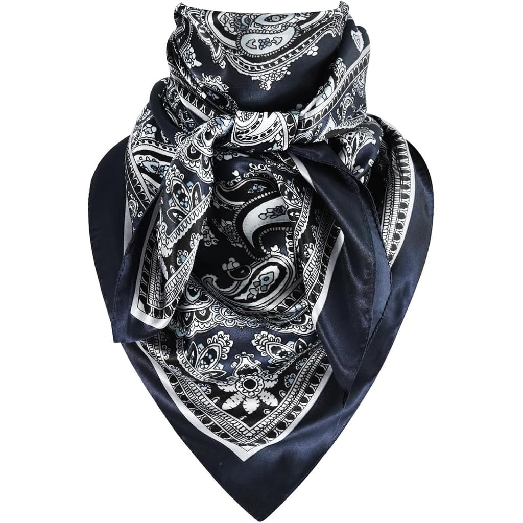 35 นิ้ว Wild Rag ผ้าพันคอคาวบอยสําหรับชายขนาดใหญ่ Rancher Neckerchief ผ้าไหมรู้สึก Oversize Western Bandana - รูปที่ 1