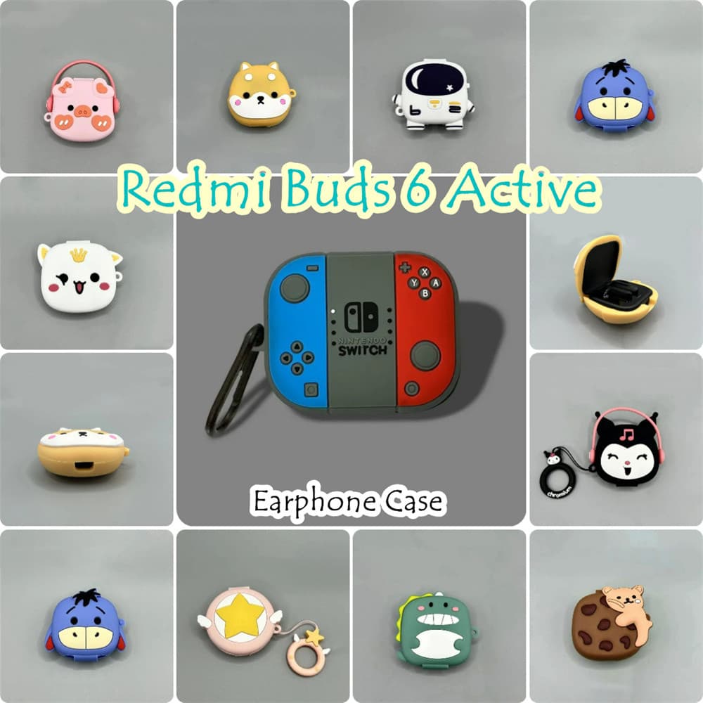 ส่วนลดสําหรับ Redmi Buds 6 Active Case Casing Soft Silicone Creative Cool Cartoon Headphone Case Cover NO.2 - รูปที่ 1