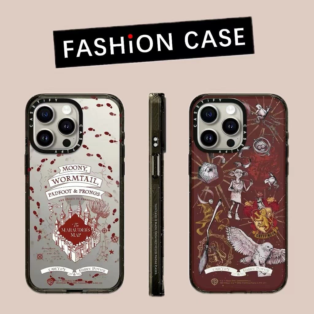 Casetif X Harry Potter เคสโทรศัพท์อะคริลิคสําหรับ iPhone 16ProMax 16Pro 15ProMax 15 14 13 12 11 Drop proof กันกระแทก hard Case - รูปที่ 1