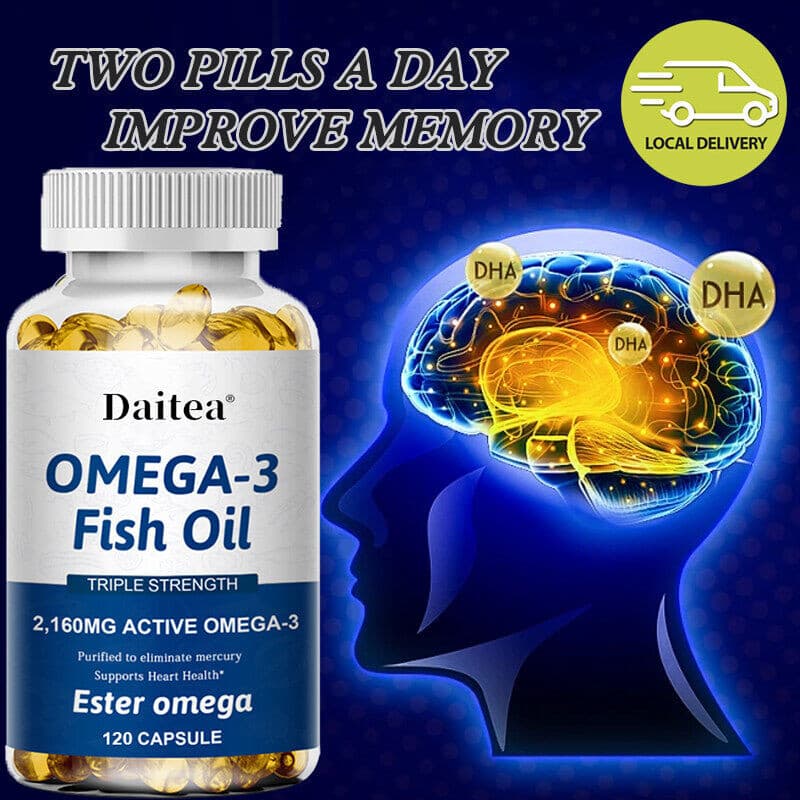 อาหารเสริมน้ํามันปลา DAITEA Deep Sea Omega-3 มีประโยชน์ต่อสุขภาพหัวใจและสมอง ลดความเครียดและปรับปรุงอารมณ์ - รูปที่ 1