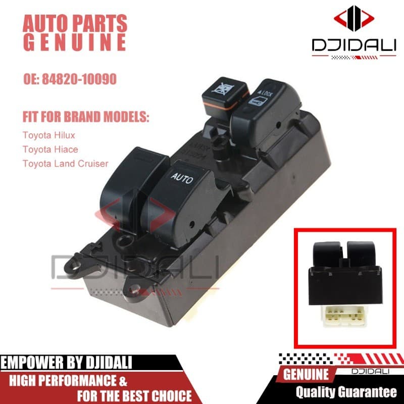 84820-10090 รถ RHD ด้านหน้าขวาด้านข้างรถ Window Lifter สวิทช์สําหรับ Toyota Tiger Vigo Hilux Hiace YARIS Land Cruiser - รูปที่ 1