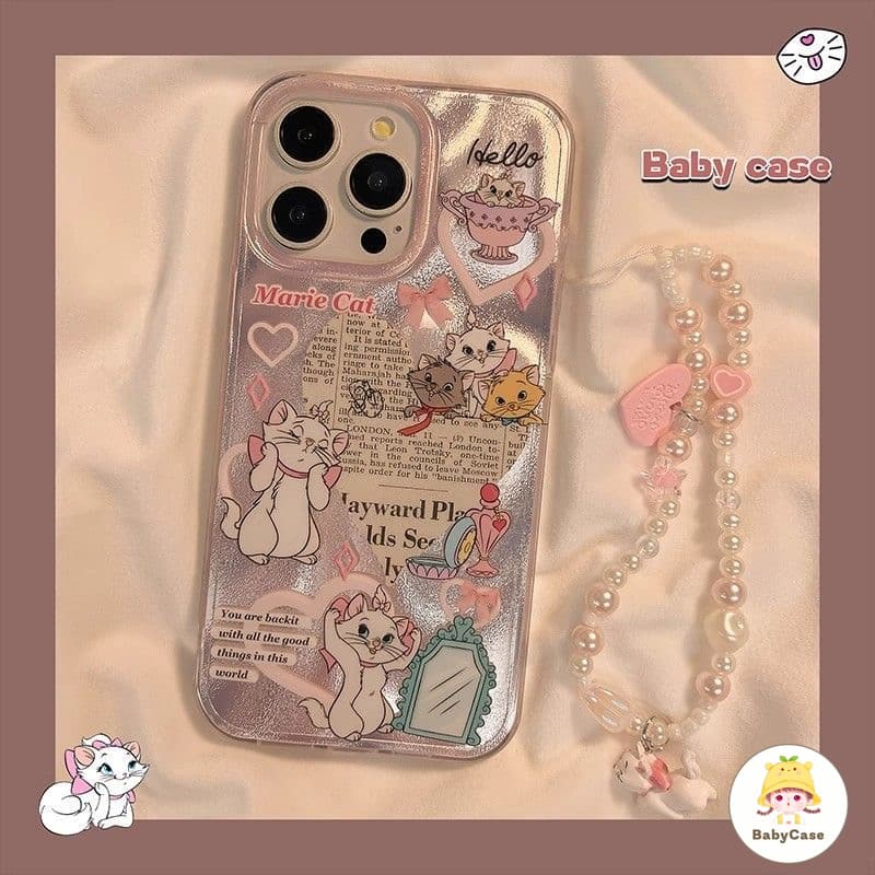 เคส Samsung A05 A15 A05s A13 A12 A14 A51 A03 A23 A32 A34 A02s A24 A53 A11 A21S A25 A53 A20 A33 ปกแมวมารีหวานน่ารัก - รูปที่ 1