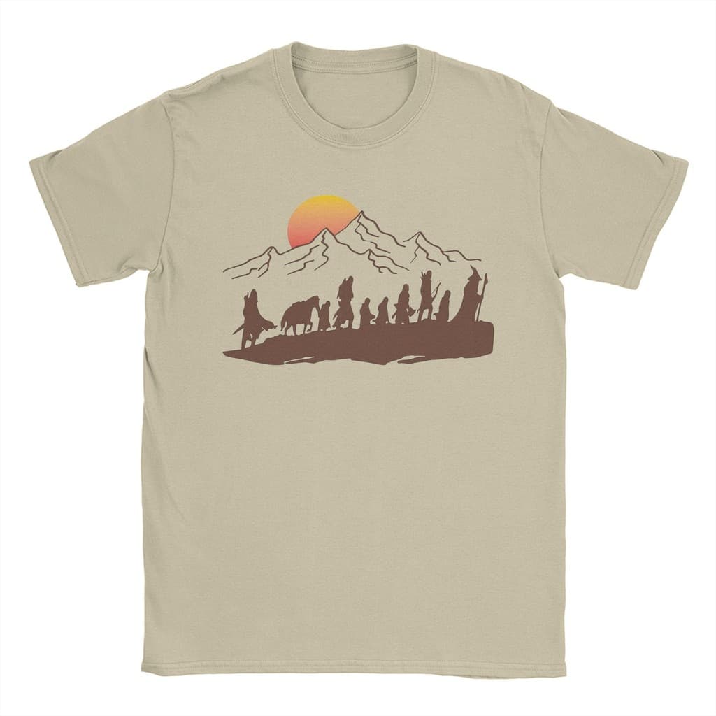 COD The Fellowship L-Lords Of The R-Rings T เสื้อผู้ชายผ้าฝ้ายแท้ตลกเสื้อยืดคอกลม Tee เสื้อแขนสั้นเสื้อผ้าฤดูร้อน - รูปที่ 1