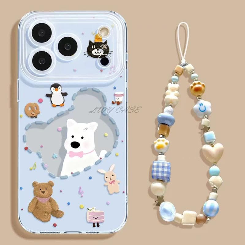 สําหรับ vivo V60 Lite V20 SE Pro S7 V23 V25 V27 V29 V30 V40 V50 Lite V21e V23e V25e V27e V29e V30e V40e V50e V50e การ์ตูนหมีโปร่งใสป้องกันเคสโทรศัพท์เพนกวิน - รูปที่ 1