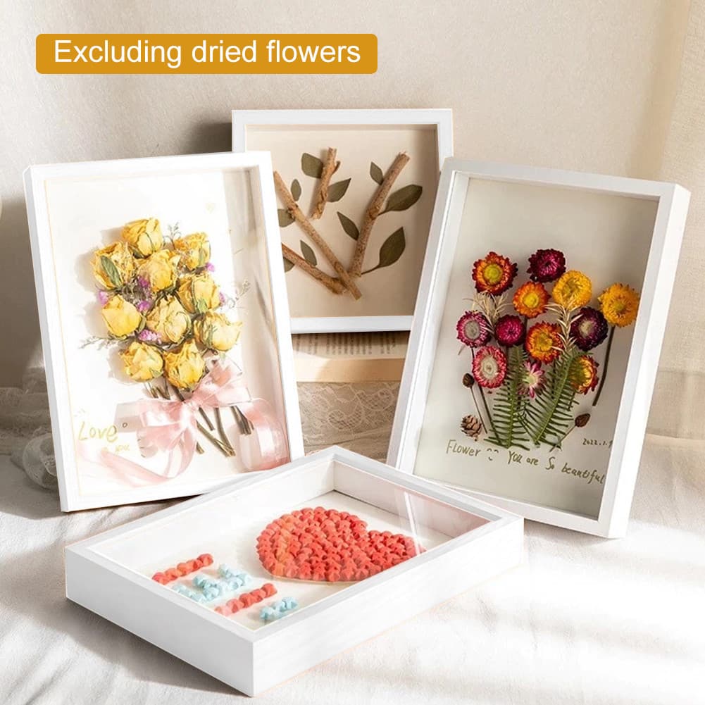 กรอบรูป สามมิติ ใส่ดอกไม้แห้ง วางได้หลายทิศทาง DIY ของแต่งบ้าน มินิมอล - รูปที่ 1
