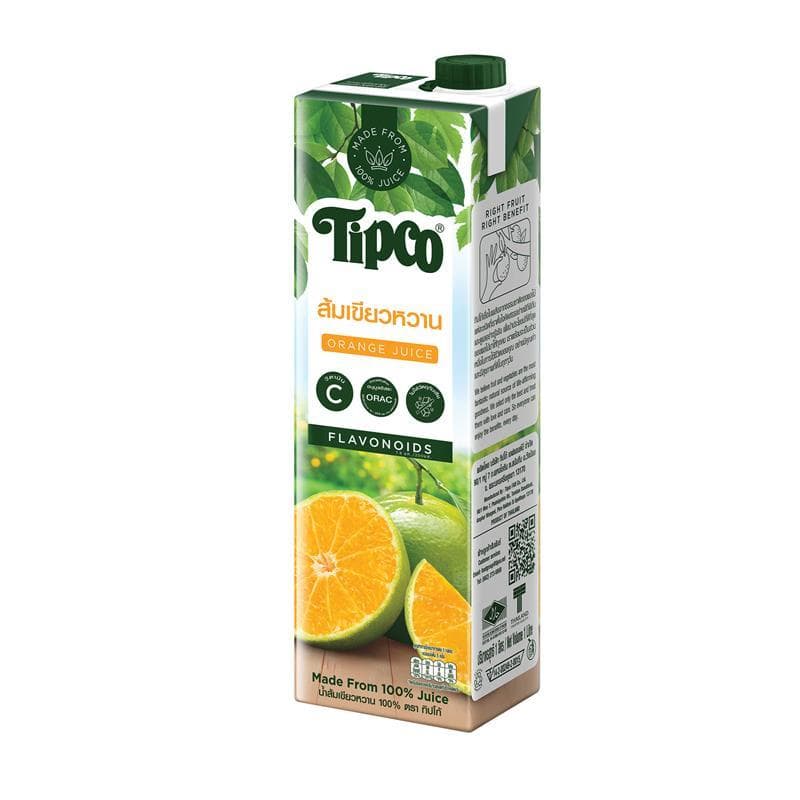 TIPCO น้ำส้มเขียวหวาน100% ขนาด1000มล. - รูปที่ 1