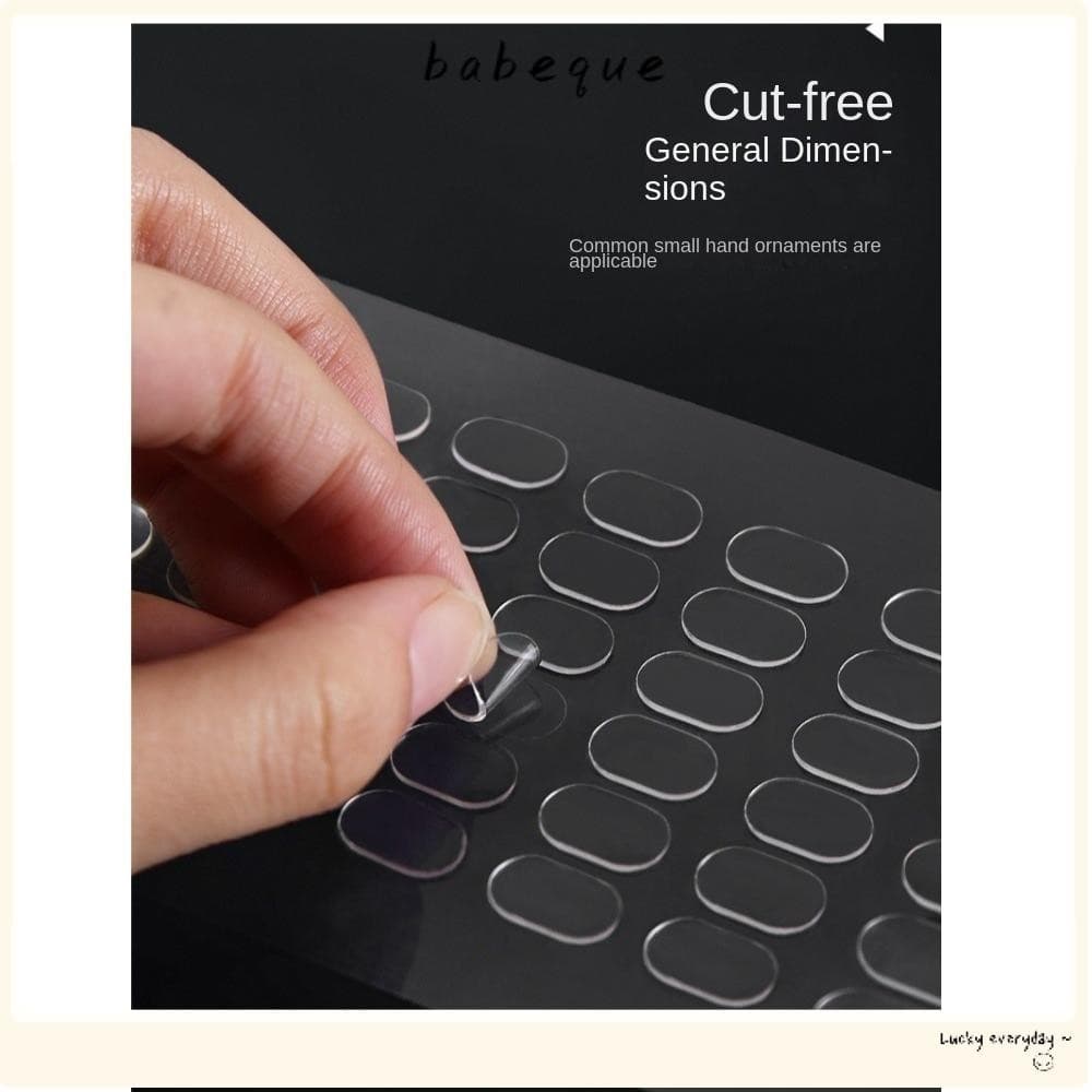 BABEQUE 40 ชิ้น/เซ็ต Popmart Dot Glue, Strong No Trace Box Foot Stickers, Transparent Storage Box Fixed Adhesive Tape - รูปที่ 1