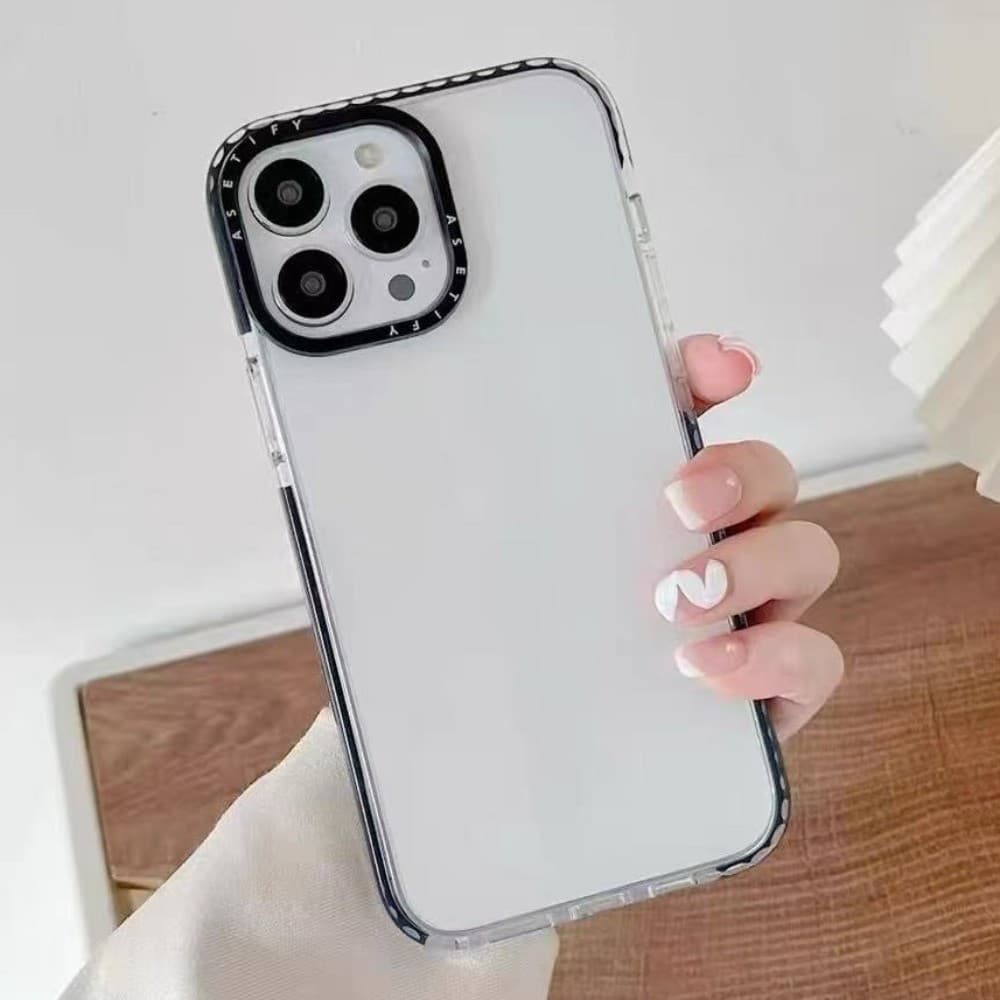 เคสโทรศัพท์นุ่มสีดําสีสันสดใสเข้ากันได้สําหรับ ไอโฟน 17 มือโปร สูงสุด 17อากาศ 16 15 14 13 12 11 ครอบคลุมเต็มรูปแบบกันกระแทกปกอ่อน - รูปที่ 1