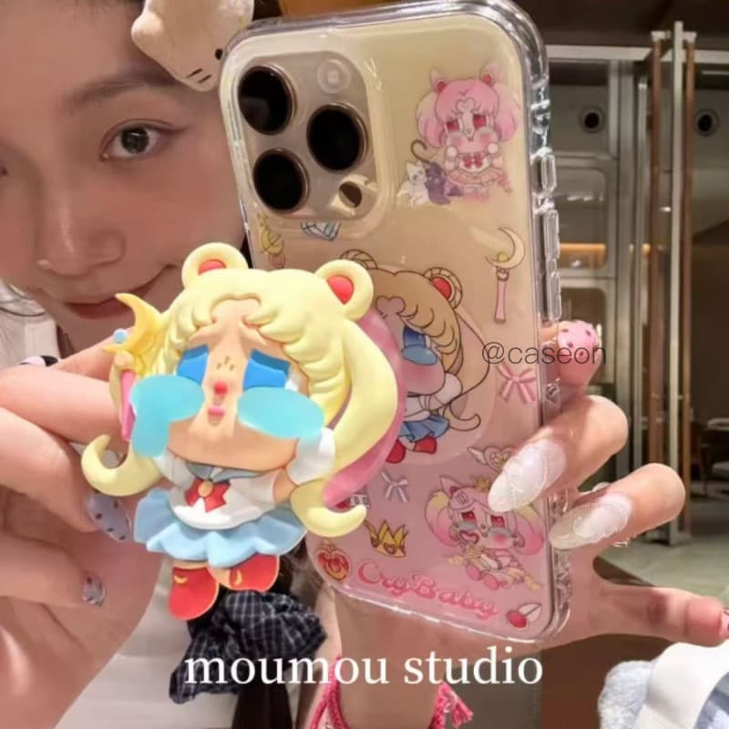 การ์ตูนน่ารักเมจิกซากุระร้องไห้ทารกแม่เหล็กดูดเหมาะสําหรับ16โปรแม็กซ์เคสโทรศัพท์15เคสป้องกัน14วงเล็บแม่เหล็ก17 - รูปที่ 1