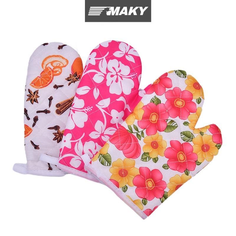Llph ถุงมือเตาอบไมโครเวฟห้องครัว Mitten ทนความร้อนถุงมืออบกันลื่น LLP - รูปที่ 1