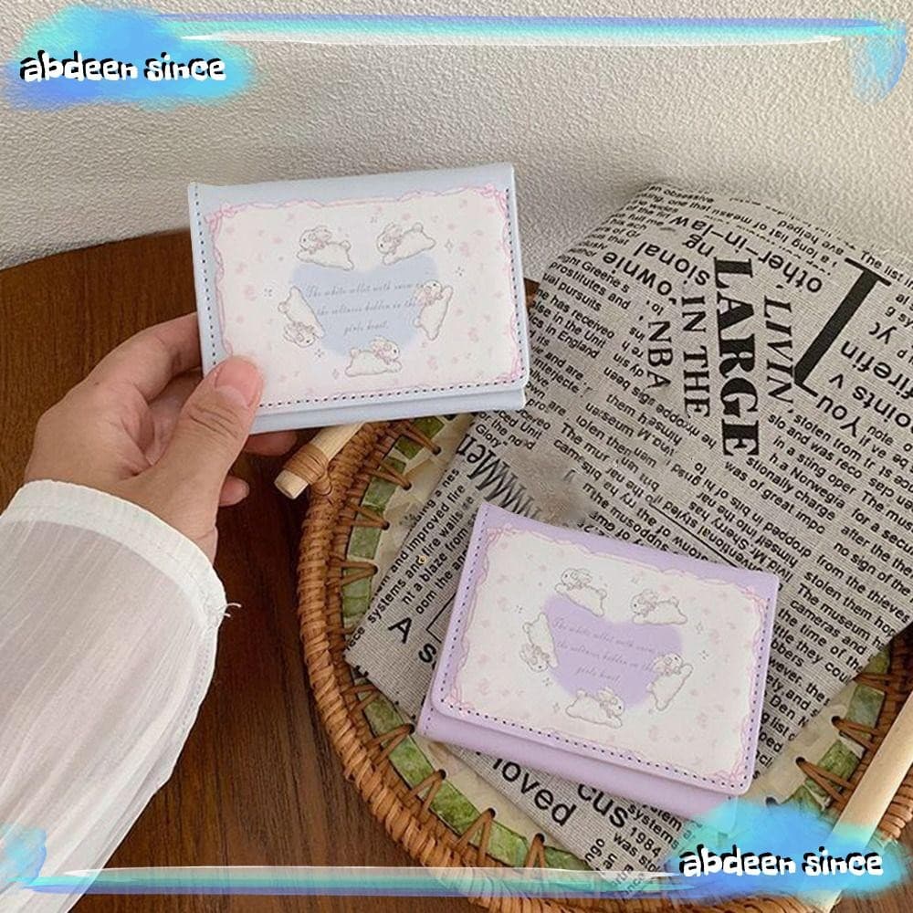 ที่ใส่เหรียญและบัตรหนังพิมพ์กระต่าย กับกระเป๋าเงินกันน้ำแฟชั่น - รูปที่ 1