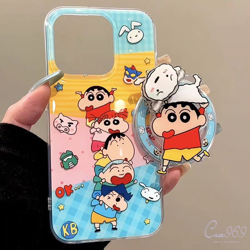 เคสไอโฟน 11 สำหรับ IPhone 15 17 16 13 14 12 Pro Max 16 7 15 8 Plus 16 15 14 13 12 Pro การ์ตูนเครยอนชินจังสตาร์ภาพปกใหม่ - รูปที่ 1