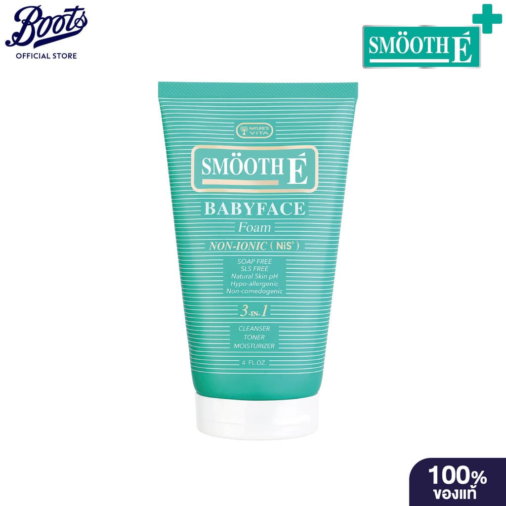 Smooth E Babyface Foam Non-Ionic 120g  สมูท อี คลีนเซอร์ ครีม - รูปที่ 1
