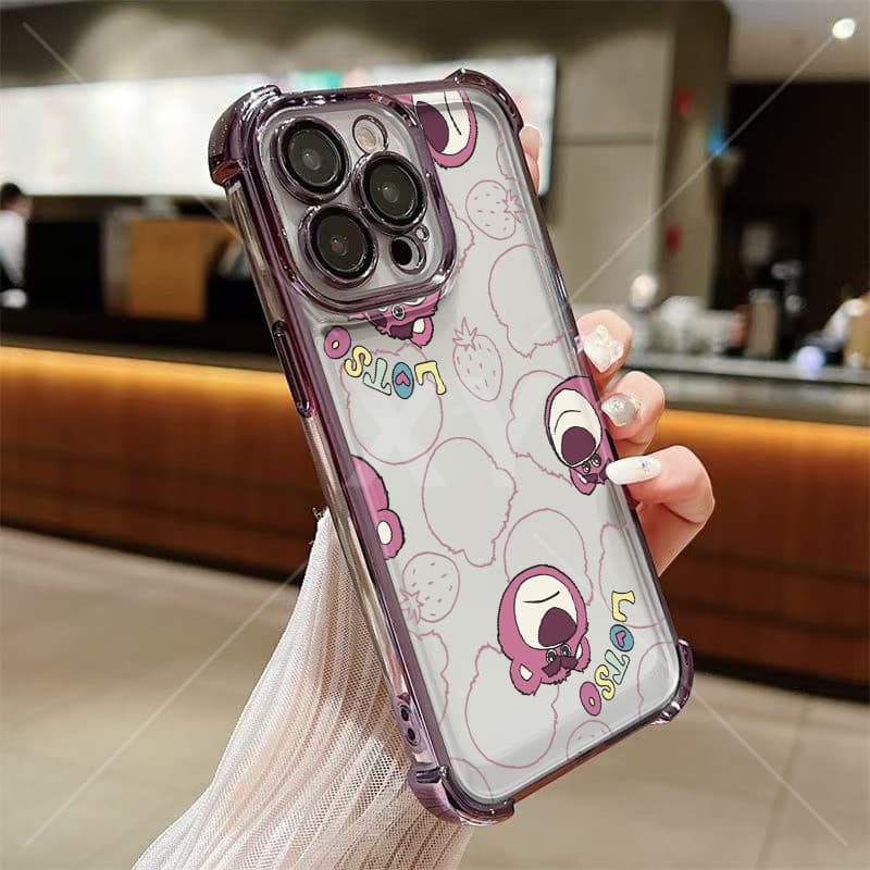 เคส Realme 15T 15 15 Pro 14X 14 Pro Plus 14 5G 14T 14 Pro 13 Plus 13 Pro 13 Pro Plus 12 5G 12X 5G 13 5G สตรอเบอร์รี่หมีกล้องซิลิโคนป้องกันSoft Shell - รูปที่ 1