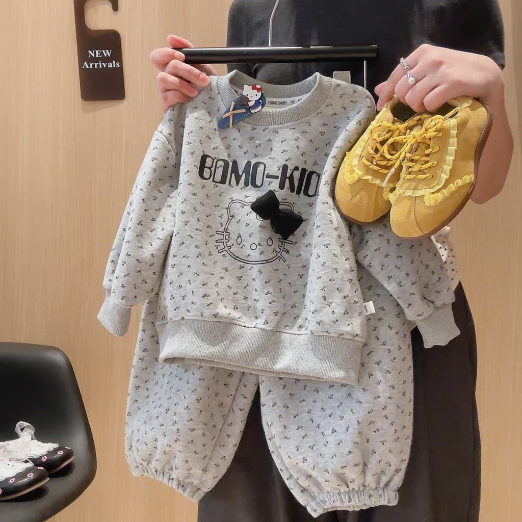 [RJ] 80-160ซม ฤดูใบไม้ผลิฤดูใบไม้ร่วงสไตล์ใหม่ชุดเสื้อกันหนาวเด็กน่ารักเสื้อสเวตเตอร์เด็กผู้หญิงเกาหลีรุ่นด้านนอกสวมเสื้อก - รูปที่ 1